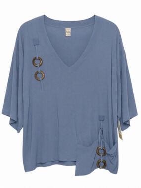 Patchington Blue Tunic Top L